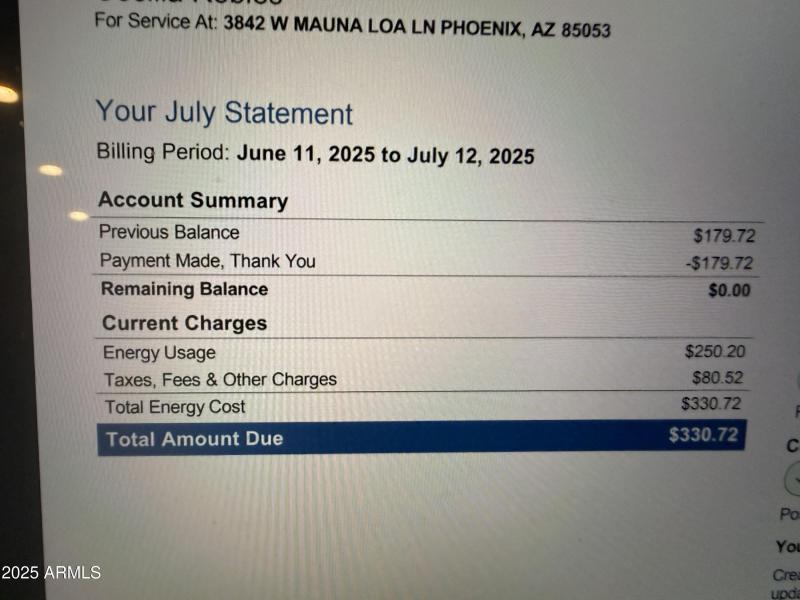 LOW APS BILLS W/SOLAR
