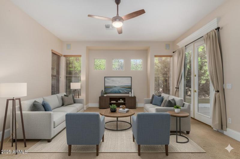 Living Room Virtually staged