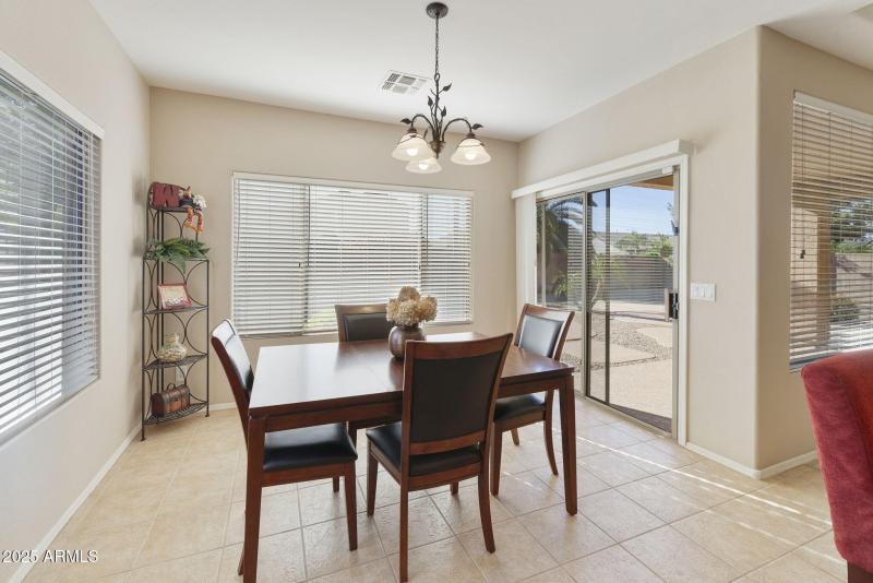Dining Area Overlooks the Pool Area