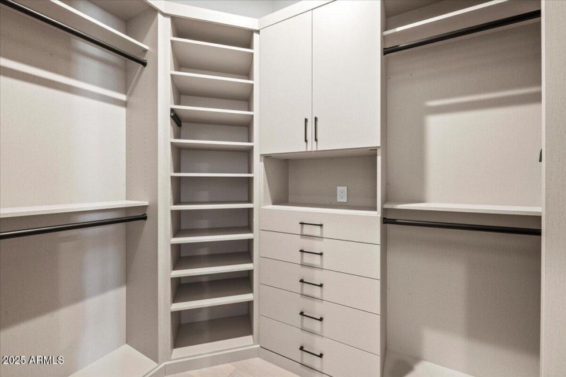 Separate His and Hers Closets