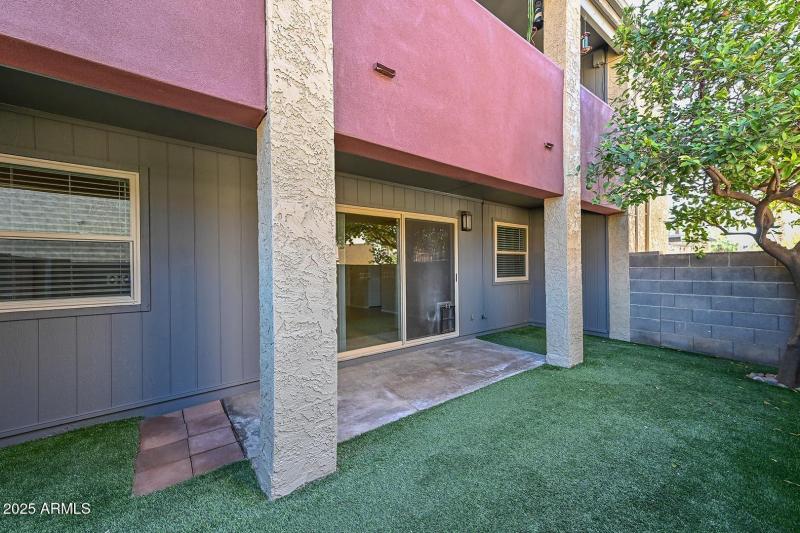 Backyard covered patio