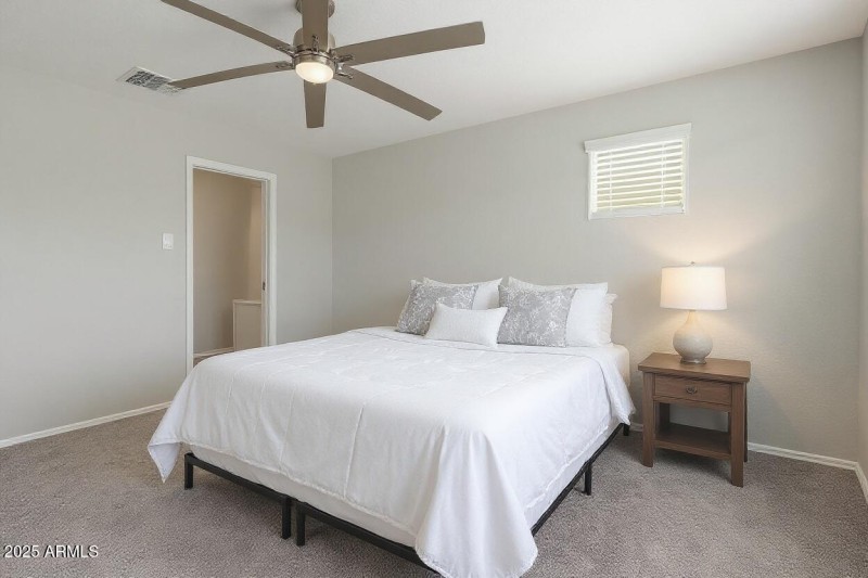 Primary Bedroom Staged