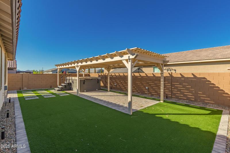 Backyard Swim Spa and Covered Pergola