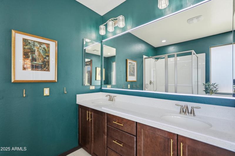 Spacious, modern master bathroom