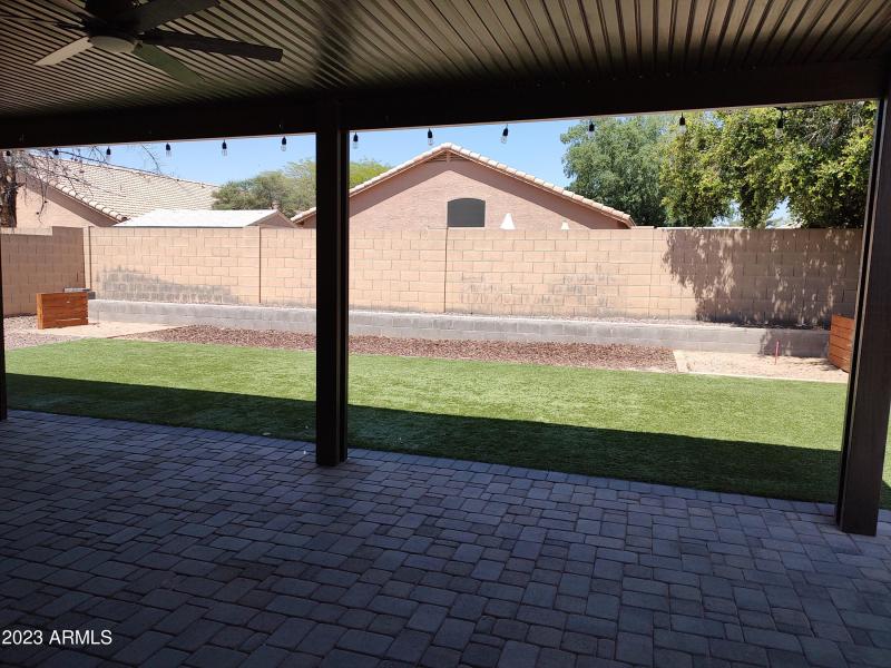 Extended patio with view of horseshoe pi