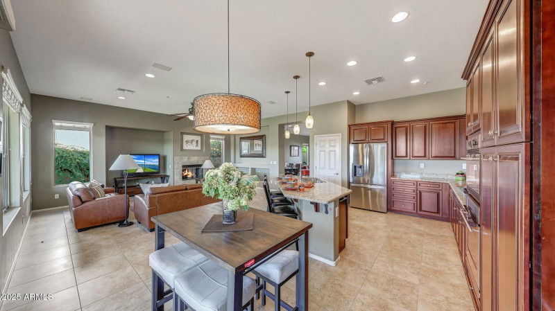 Breakfast nook, kitchen and family room