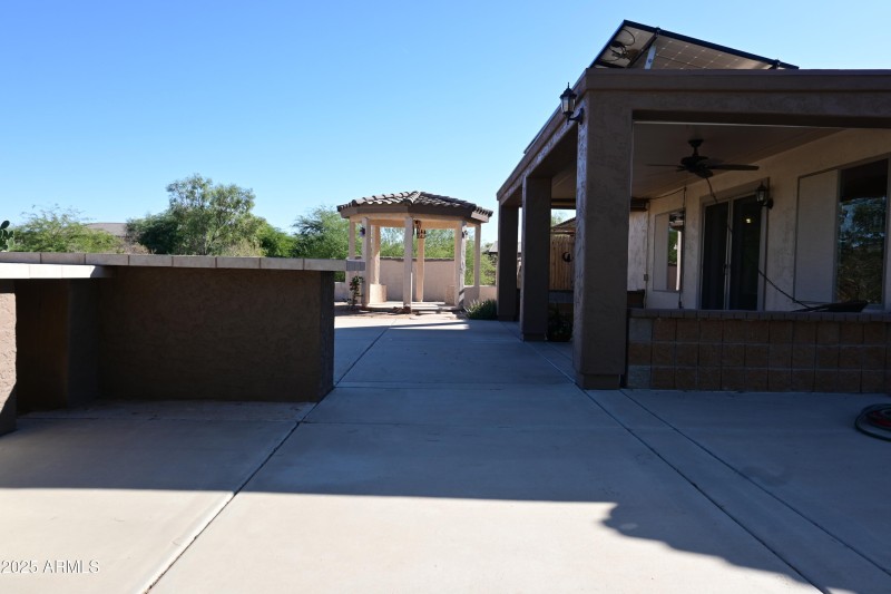 Backyard Patio & Gazebo View