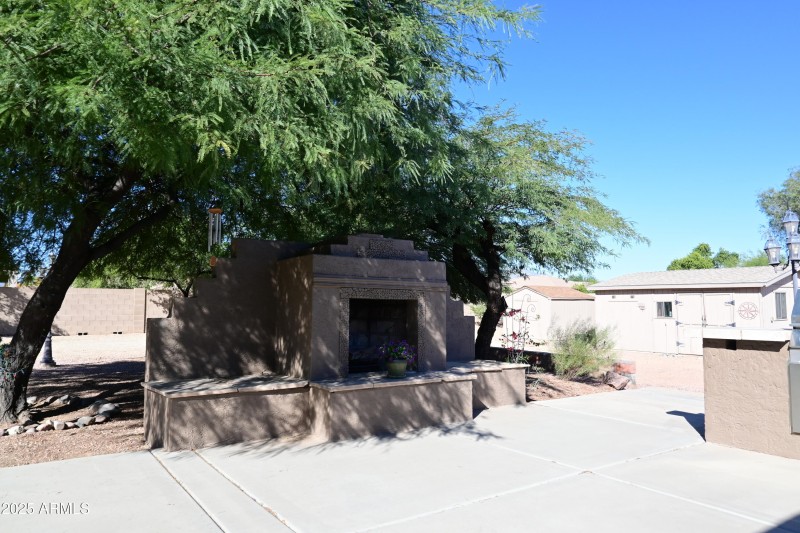 Stunning Outdoor Stone Fireplace