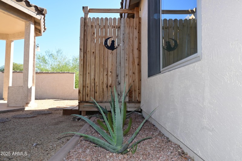 Outdoor Shower Entry & Landscaping