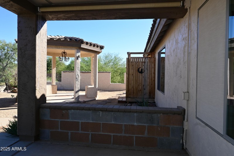 Outdoor Shower Area Near Gazebo