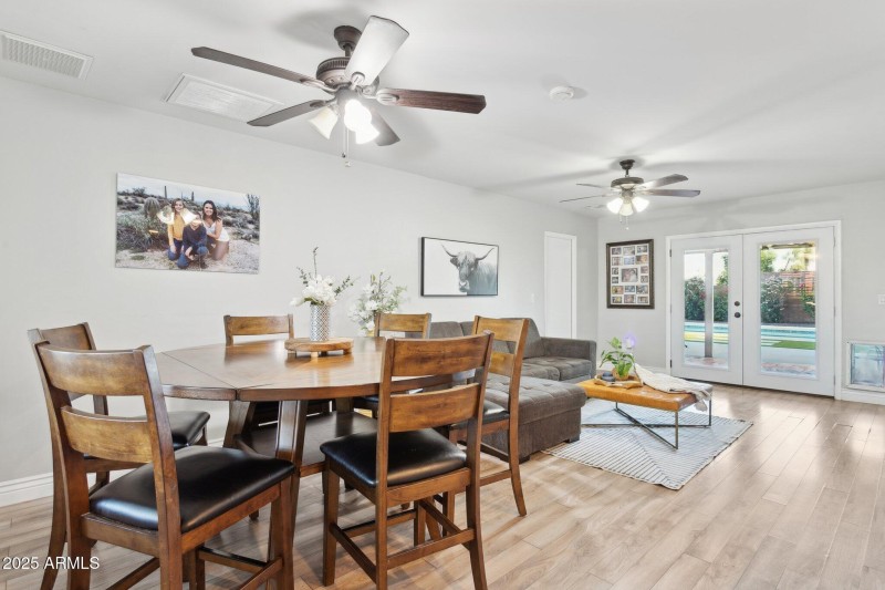 Dining and living room