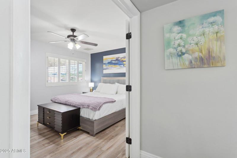 Double door entry to primary bedroom