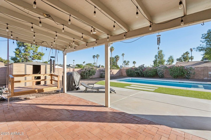 Oversized covered patio