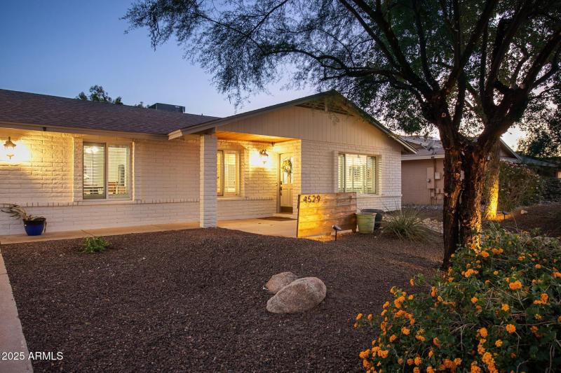 Front entry with courtyard