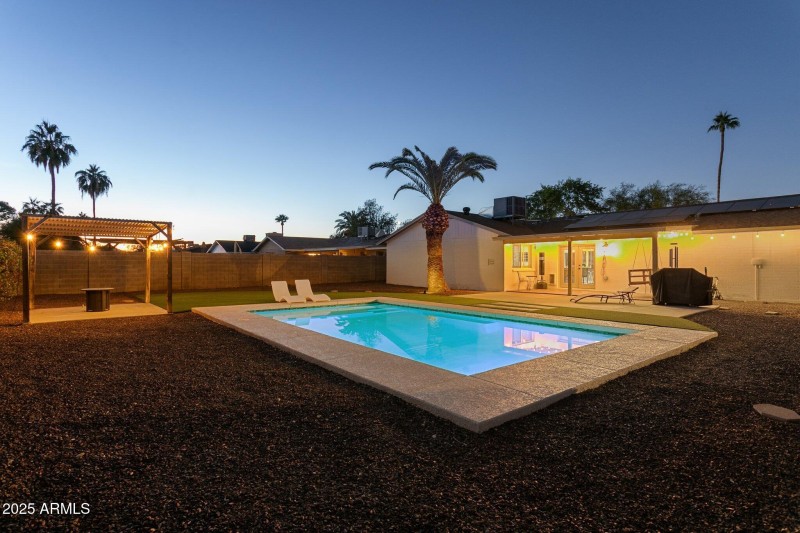 Poolside ramada + covered patio