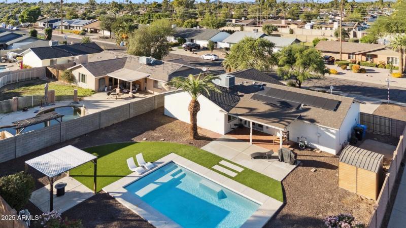 Contemporary vibes in the rear yard