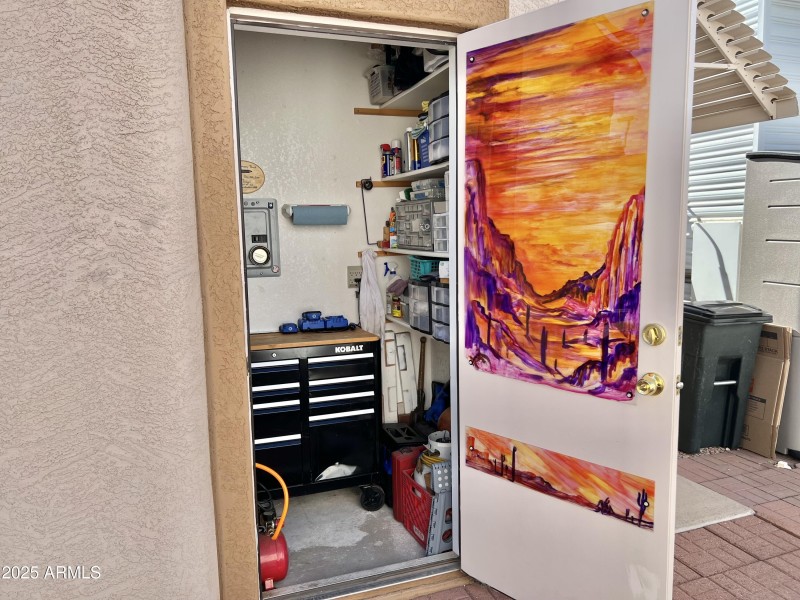 North facing storage room