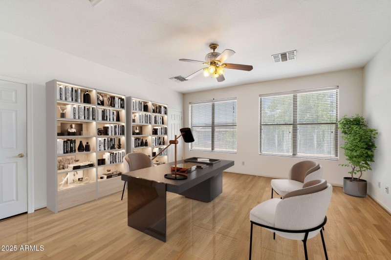 Virtually Staged BR6 as Office