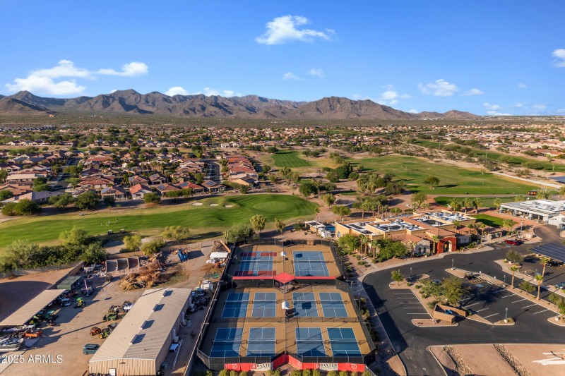 Courts and golf course