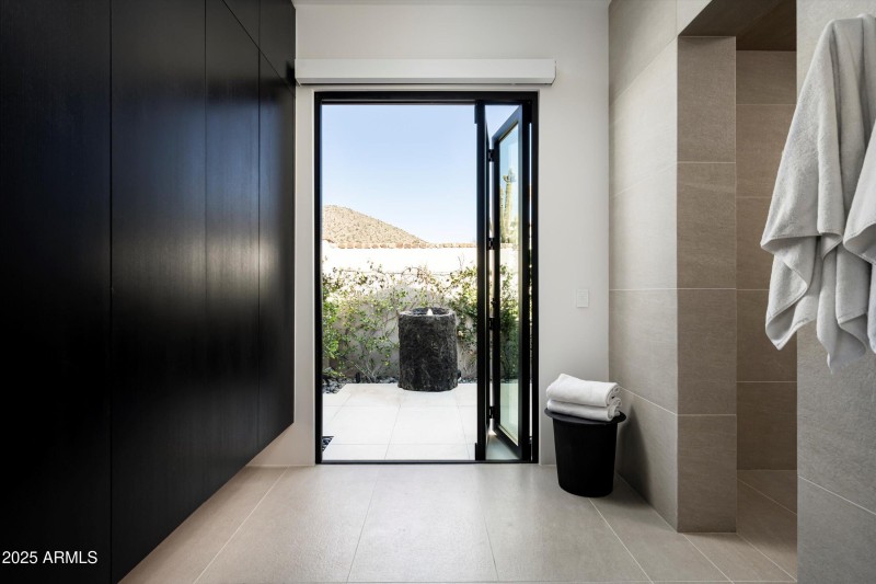 Primary to Outdoor Shower