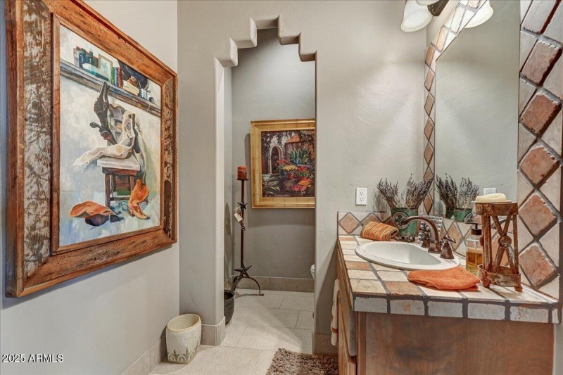 Powder room of hallway