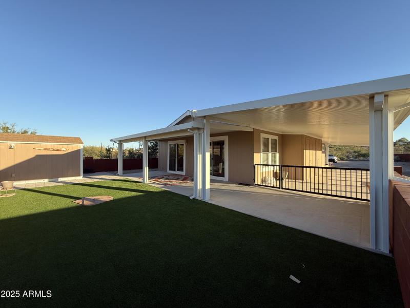 Covered Back Patio and Yard (2)