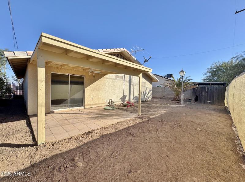 Back of home and yard