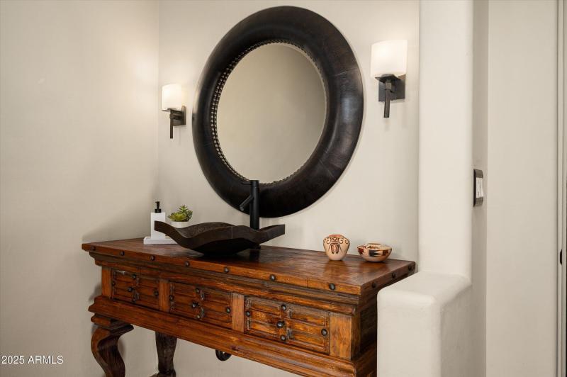 Powder and pool bathroom