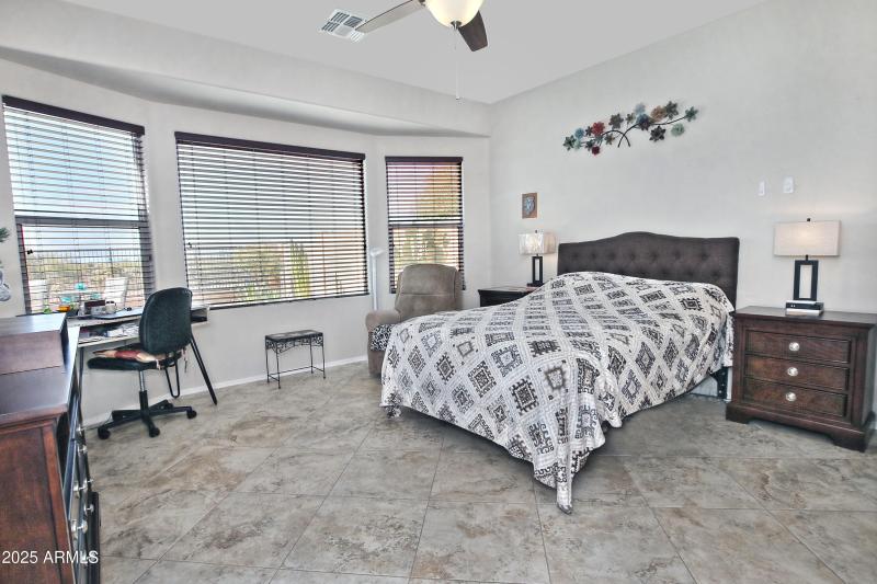 Large master with great backyard views