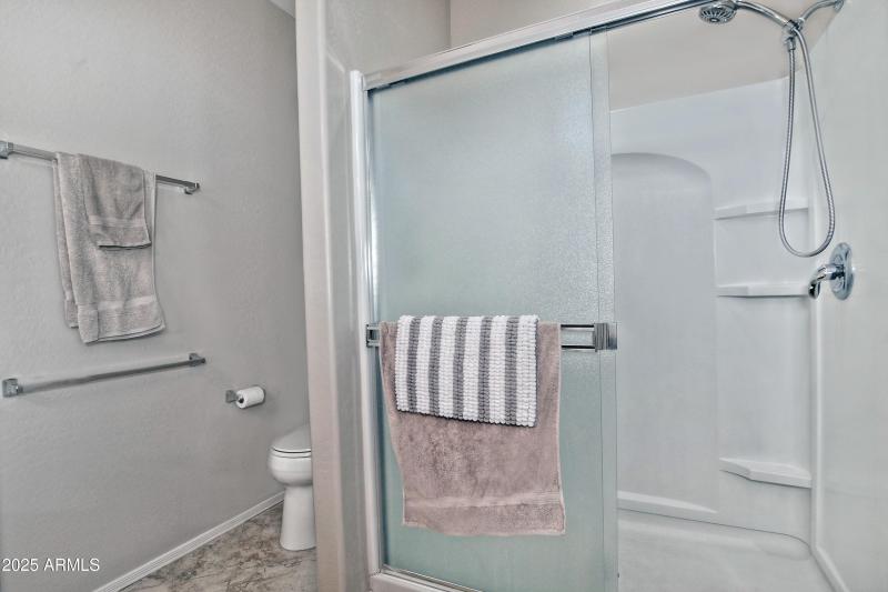 Walk-in shower in master bath