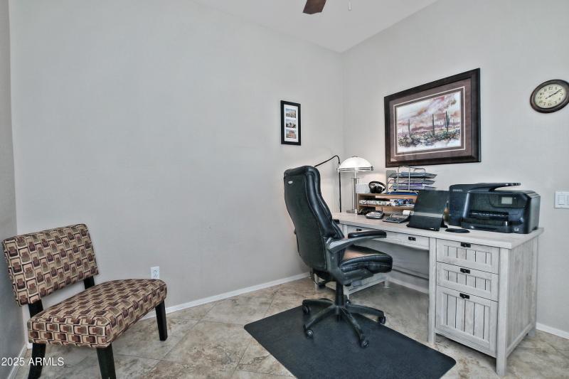 Third bedroom used as an office