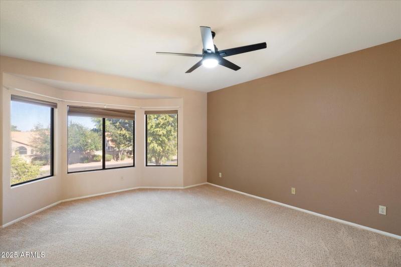 spacious primary bedroom