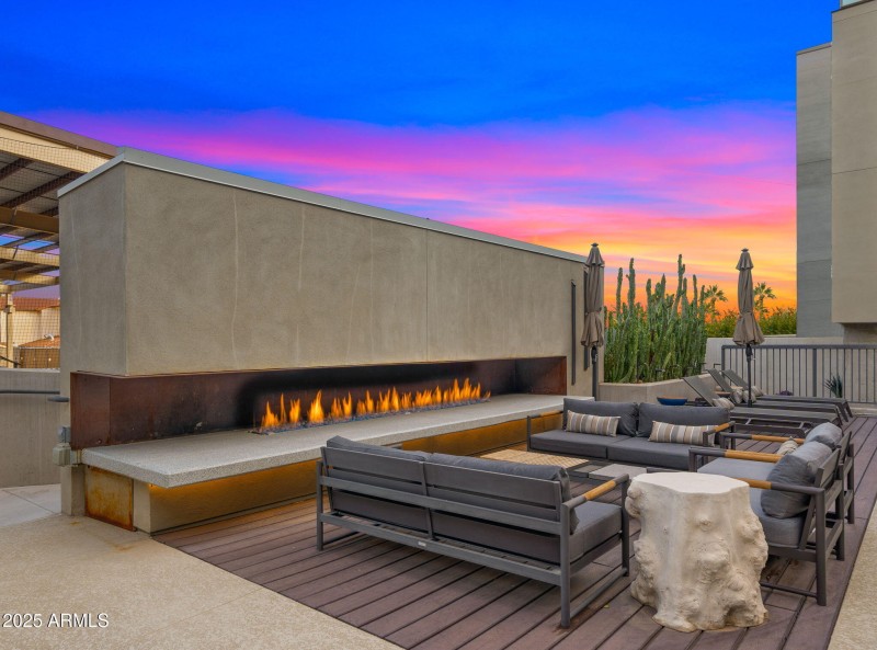 Dope Fireplace Near Pool