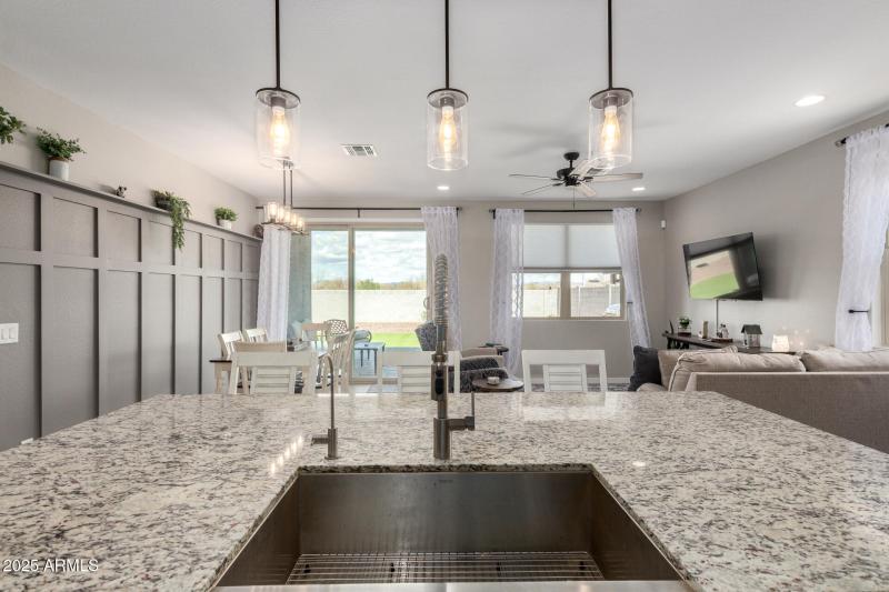 Kitchen into great room