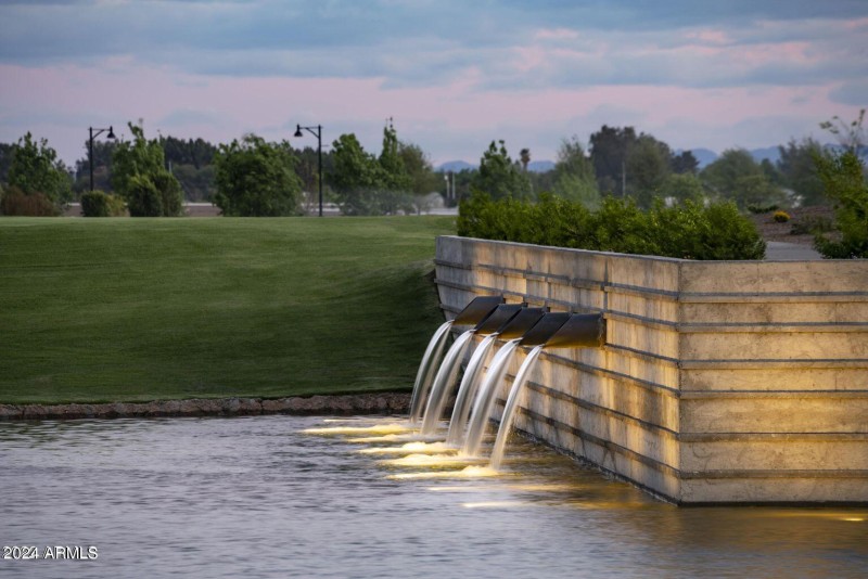one of the numerous water features this