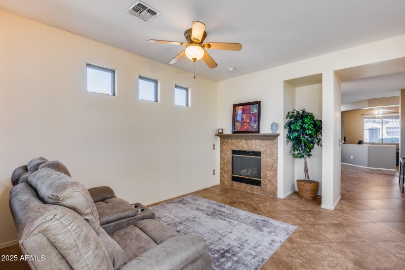 Family room off of kitchen