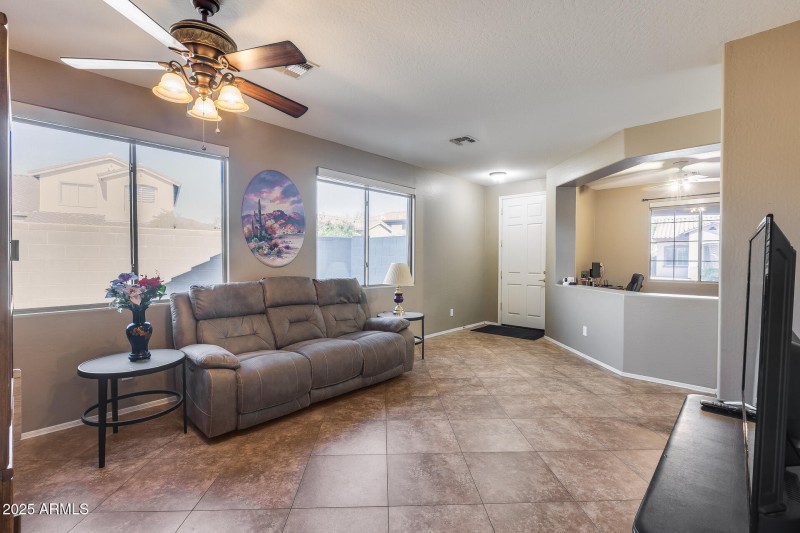 Living room and open den