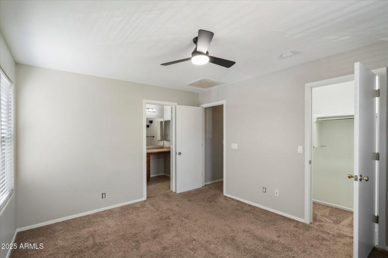 Walk-in closet in primary