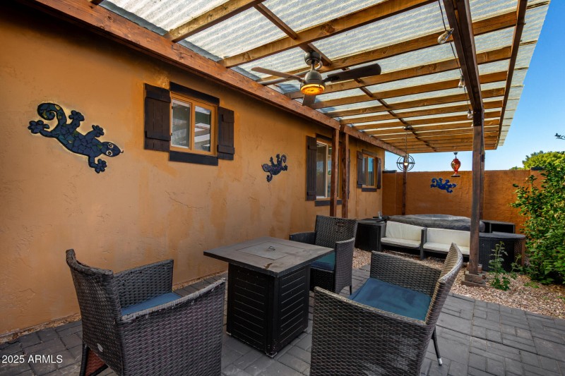 Entire back of home is covered