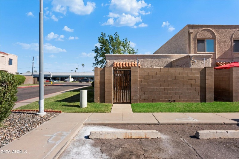 Gate leading into the Private Patio