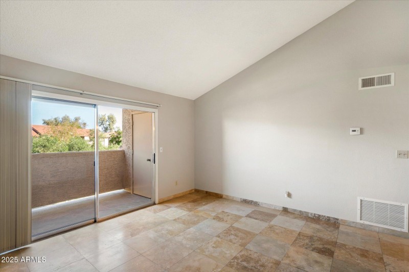Vaulted Ceiling & Stone Flooring