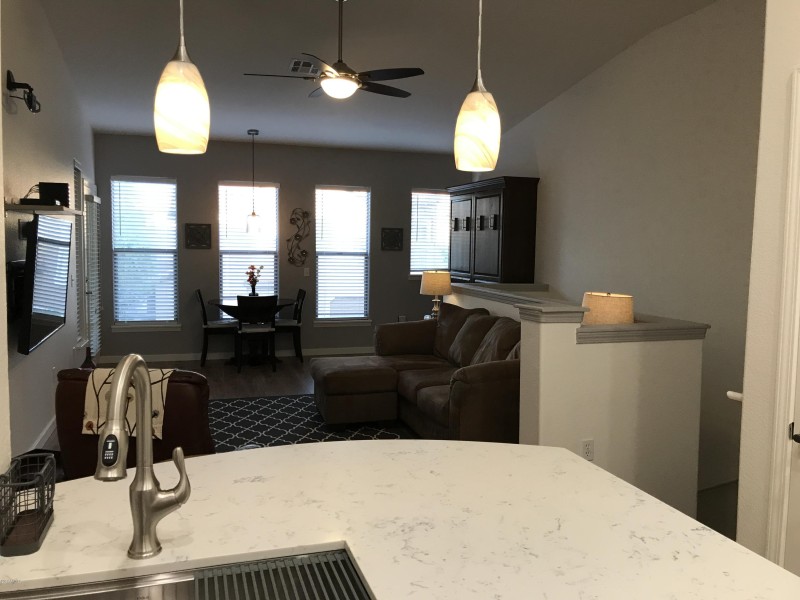 Kitchen looking into family room