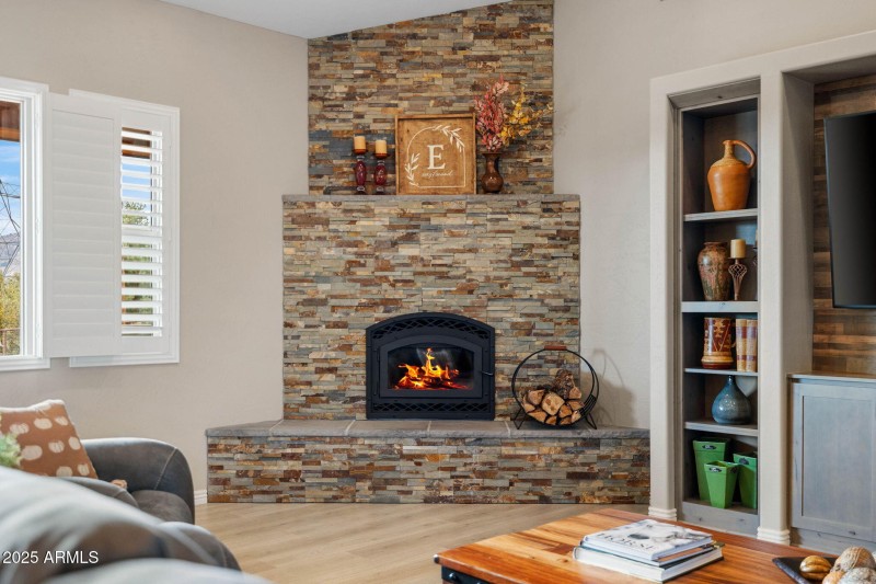 Wood Burning Fireplace