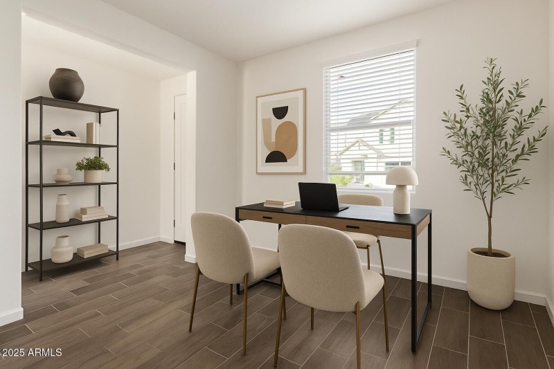 Downstairs home office