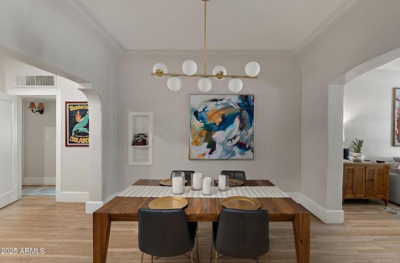 Dining Room with Arched Doorways