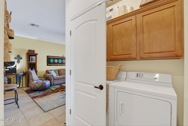 Indoor laundry closet
