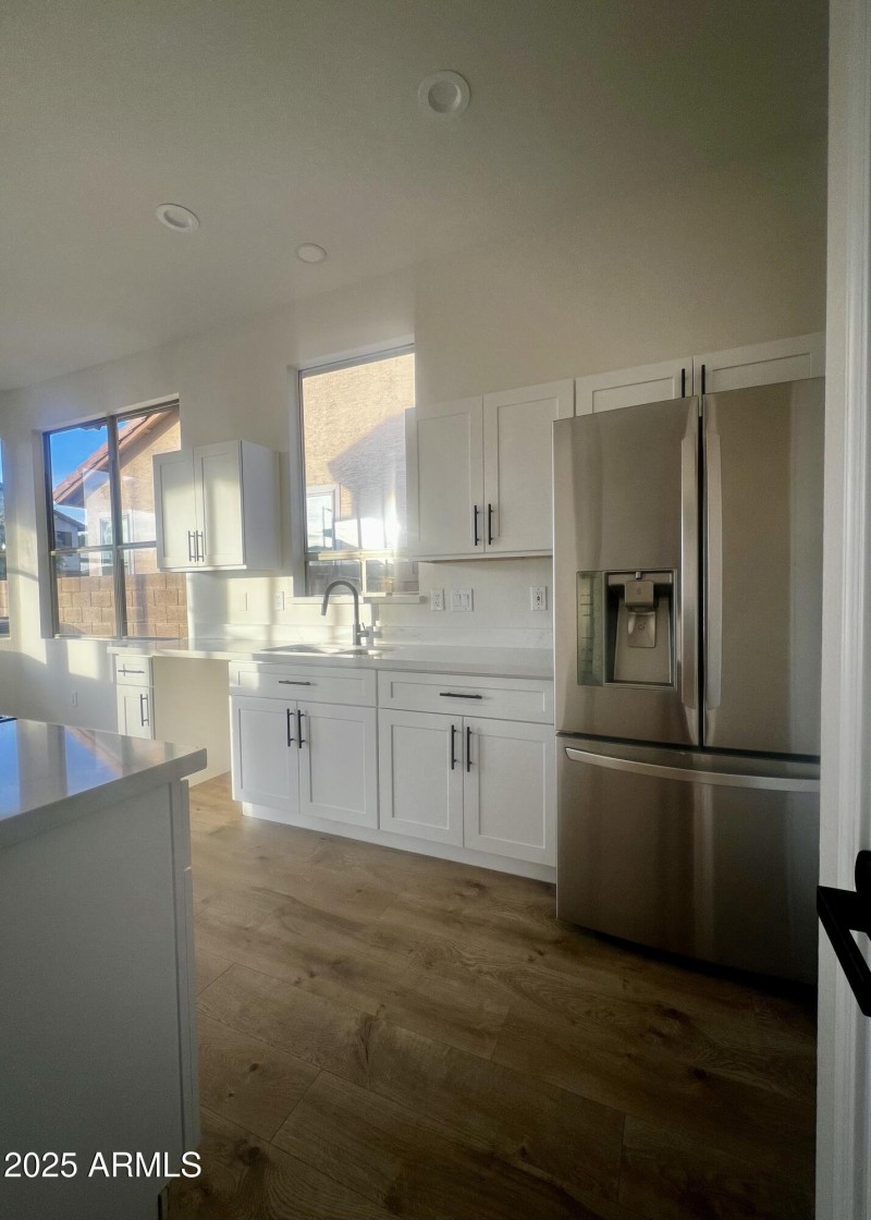 from entry into kitchen