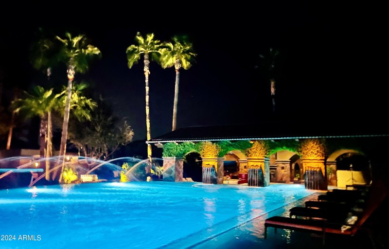 Pool at night