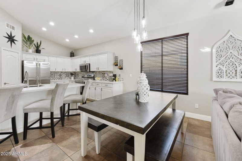 Dining space in the great room