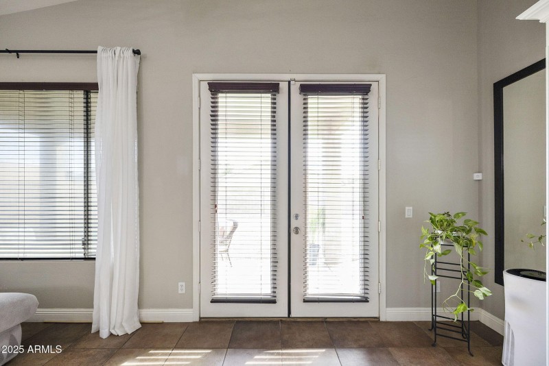 French doors to the back yard